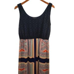 Luxology Scoop Neckline Blue Women Maxi Dress Size 8